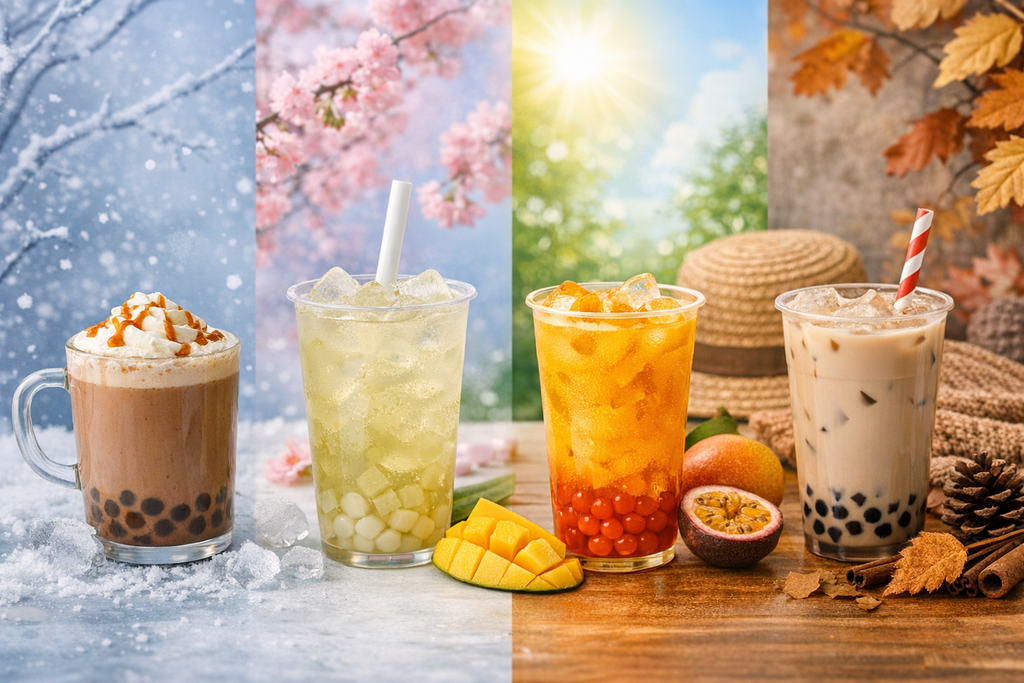 🌟 Saisonale Bubble Teas: köstlich, farbenfroh und für jede Jahreszeit!