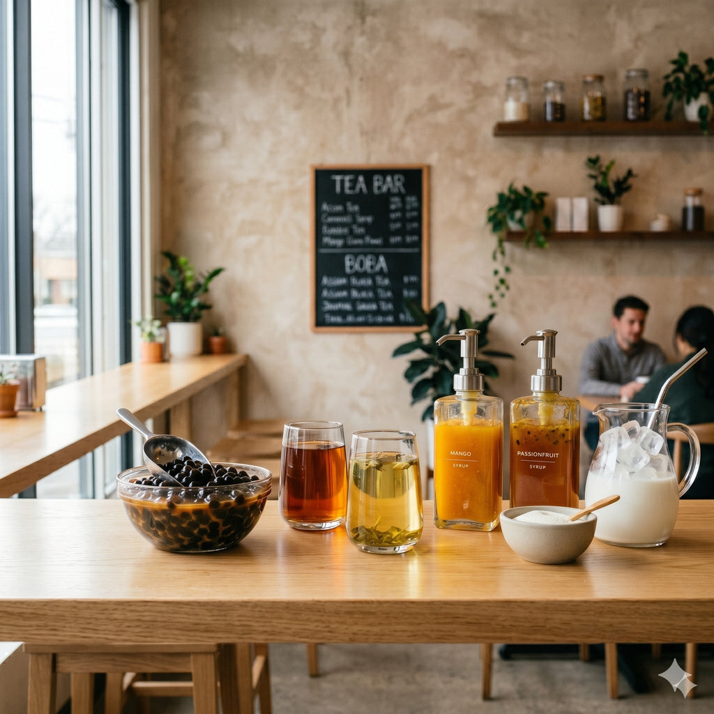 Welche Zutaten werden für ein einfaches Bubble-Tea-Menü benötigt? ✨