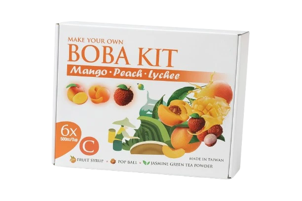 Bubble Tea Set Mango Pfirsich Lychee - Set C 6 Portionen