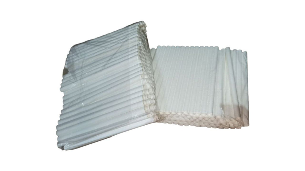 Paper Drinking Straws White 11 mm for Bubble Tea – 100 pieces