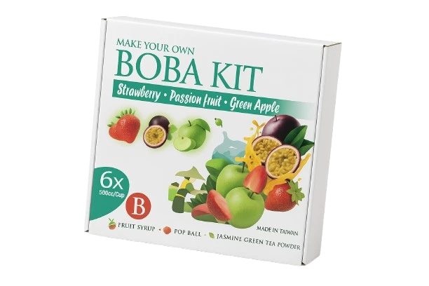 Bubble Tea Set Erdbeere Passionsfrucht Grüner Apfel - Set B
