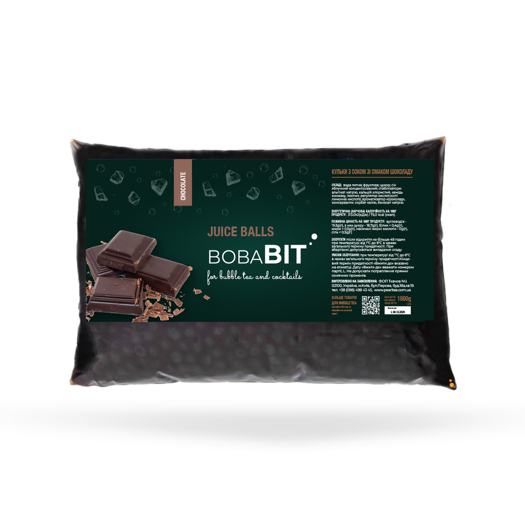 Chocolate flavor juice pearls 1.8 kg