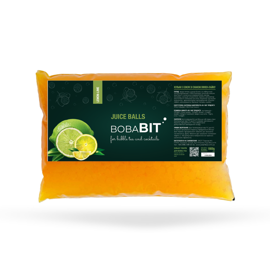 Lemon-lime flavor juice pearls 1.8 kg