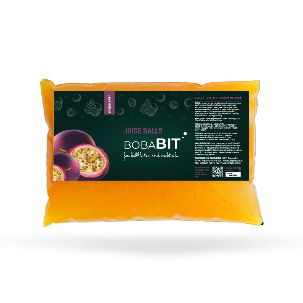 Passion fruit flavor juice pearls 1.8 kg