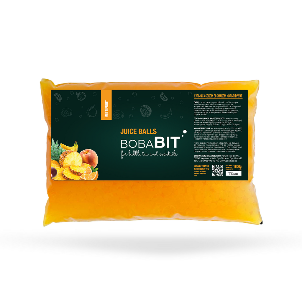 Multi-fruit flavor juice pearls 1.8 kg
