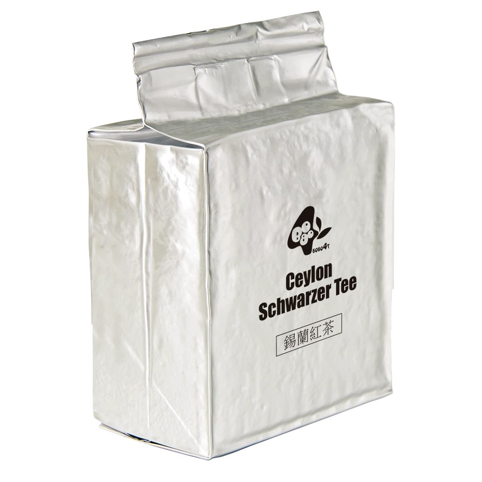 Ceylon Black Tee 600g - aromatischer schwarzer Tee aus Sri Lanka in silberner Verpackung.