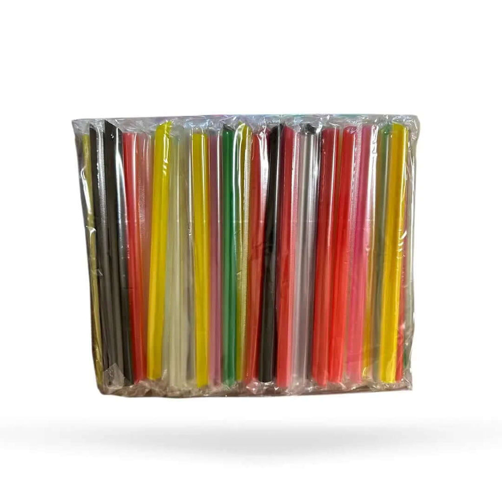 Plastik-Trinkhalme einzeln verpackt 12×21 cm – Hygienische Strohhalme für Bubble Tea & Smoothies – BobaBit