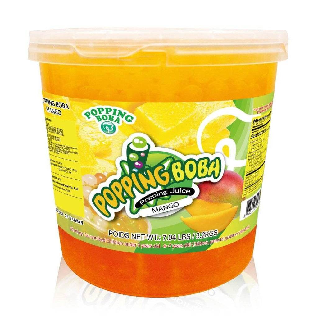 Popping Boba Mango 3.2 kg – Saftperlen mit Mangogeschmack für Bubble Tea – TM Possmei – BobaBit