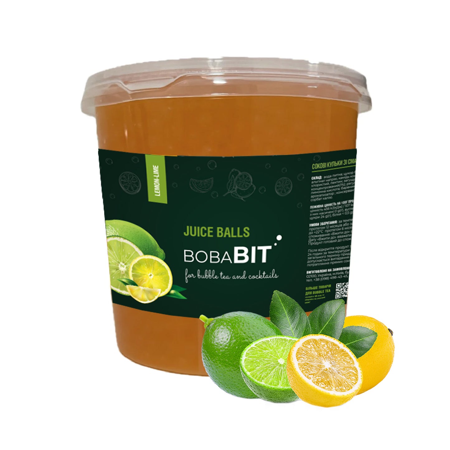 Zitronen-Limetten-Geschmack Saftperlen 1,3 kg