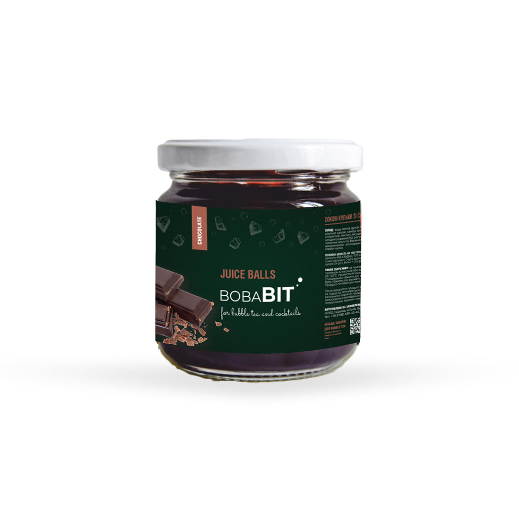 Chocolate flavor juice pearls 210 g
