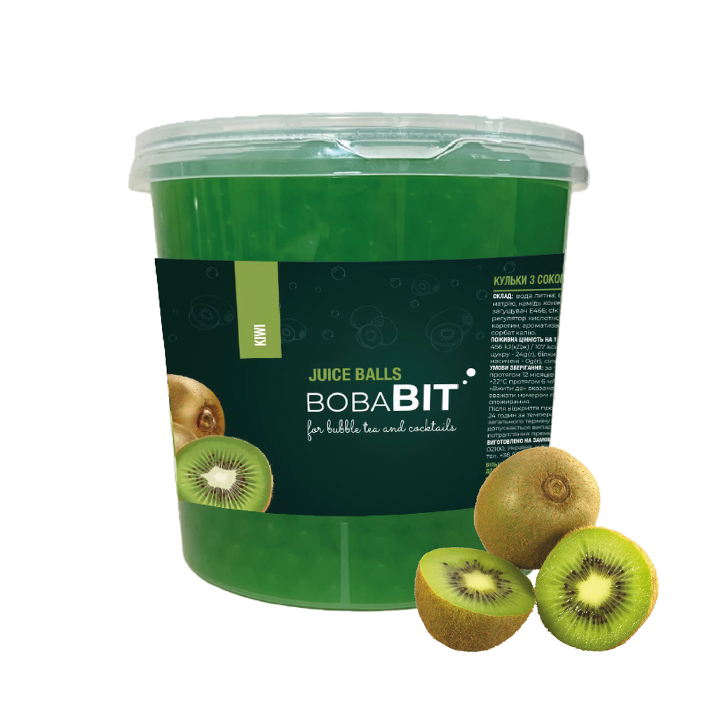 Kiwi-flavored juice pearls 1.3 kg