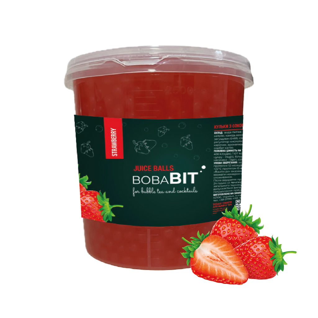 Strawberry flavor juice pearls 1.3 kg