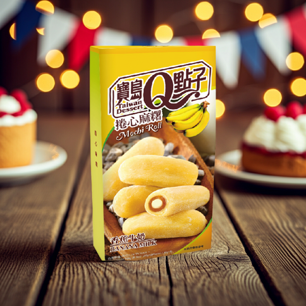 Bananen-Milch Mochi Rolle