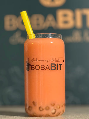 Mango Bubble Tea mit Saftperlen – erfrischendes Getränk von BobaBit