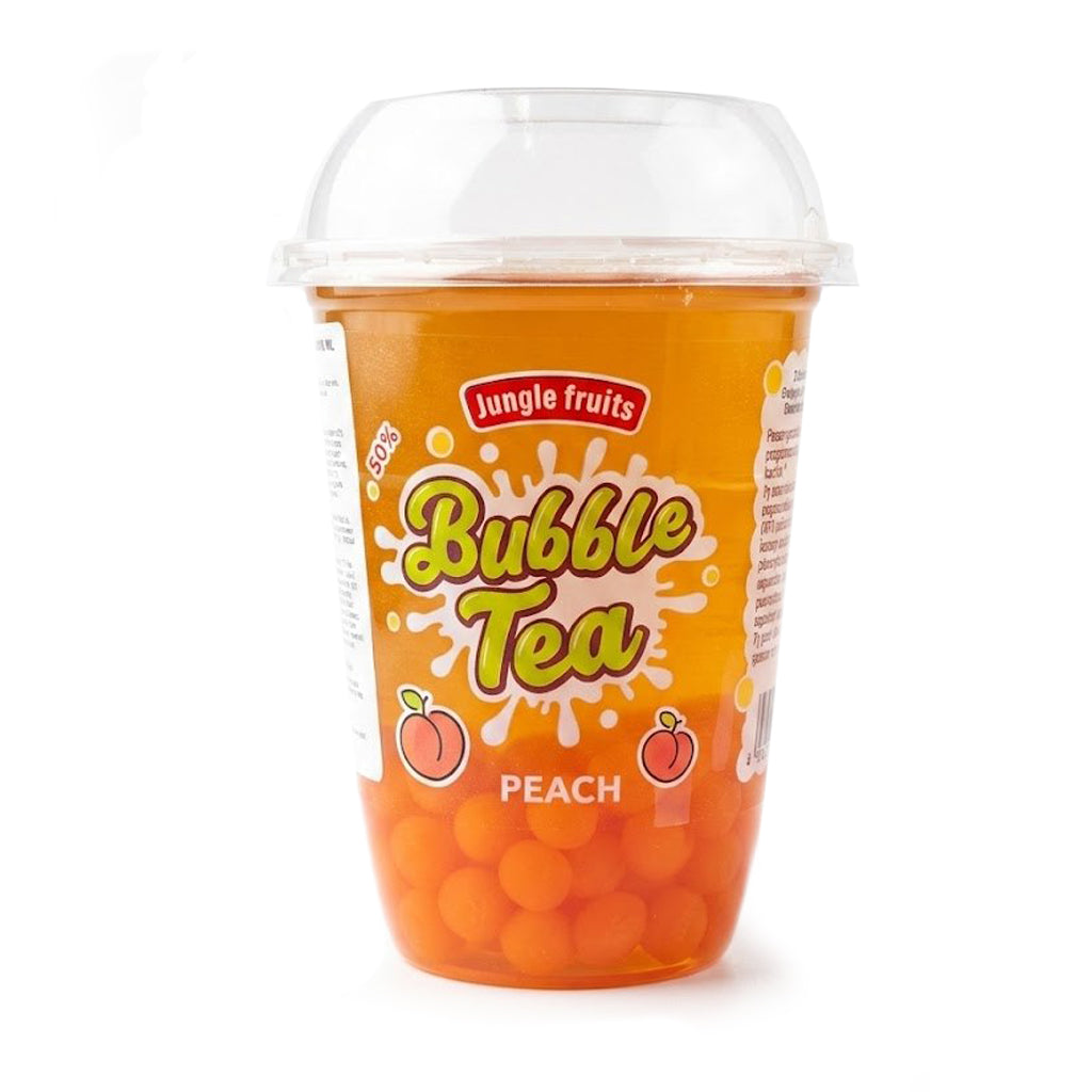 Bubble Tea 390 ml Pfirsich – trinkfertig mit Popping Boba
