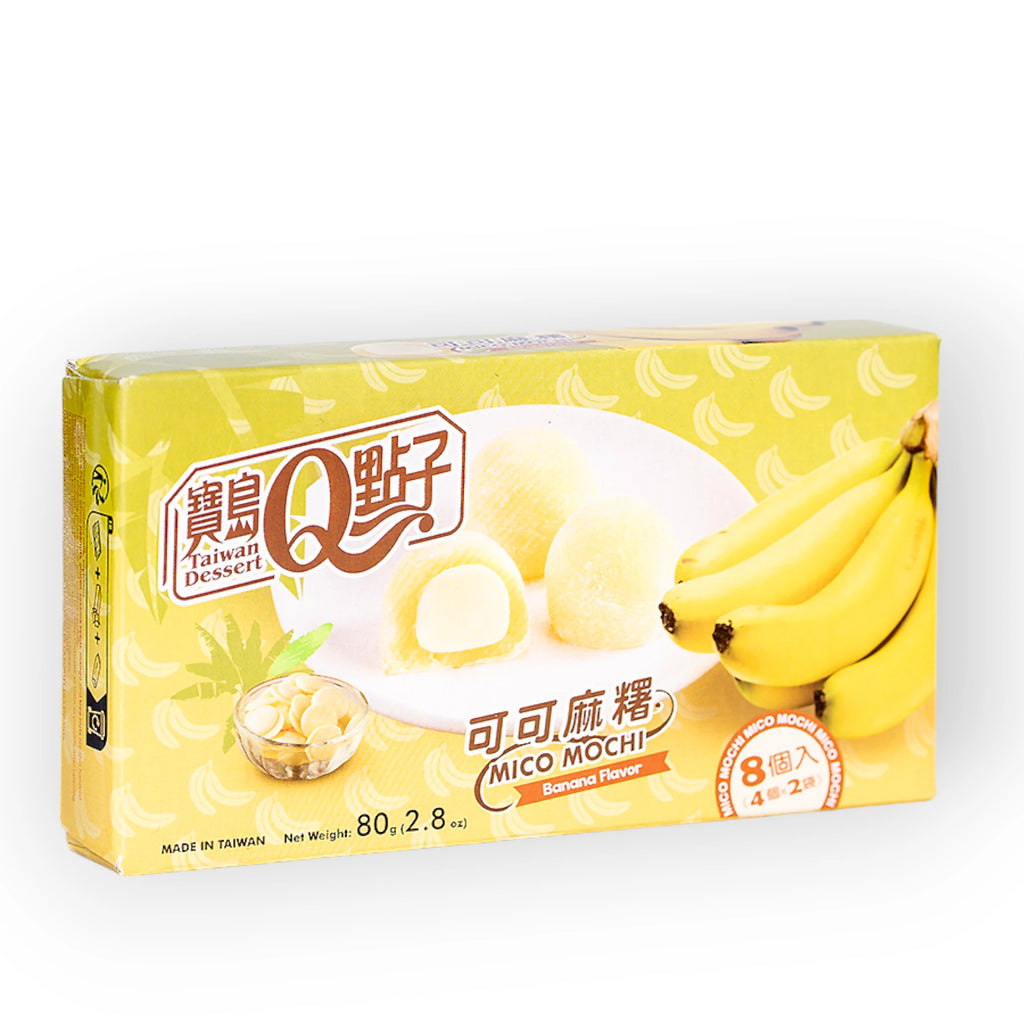 Süße Q Mico Mochi Bananen Geschmack 80g weiche Reiskuchen