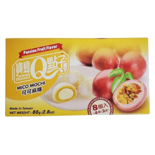 Q Mico Mochi Passionsfrucht Weiche Geschmack 80g exotischer Snack