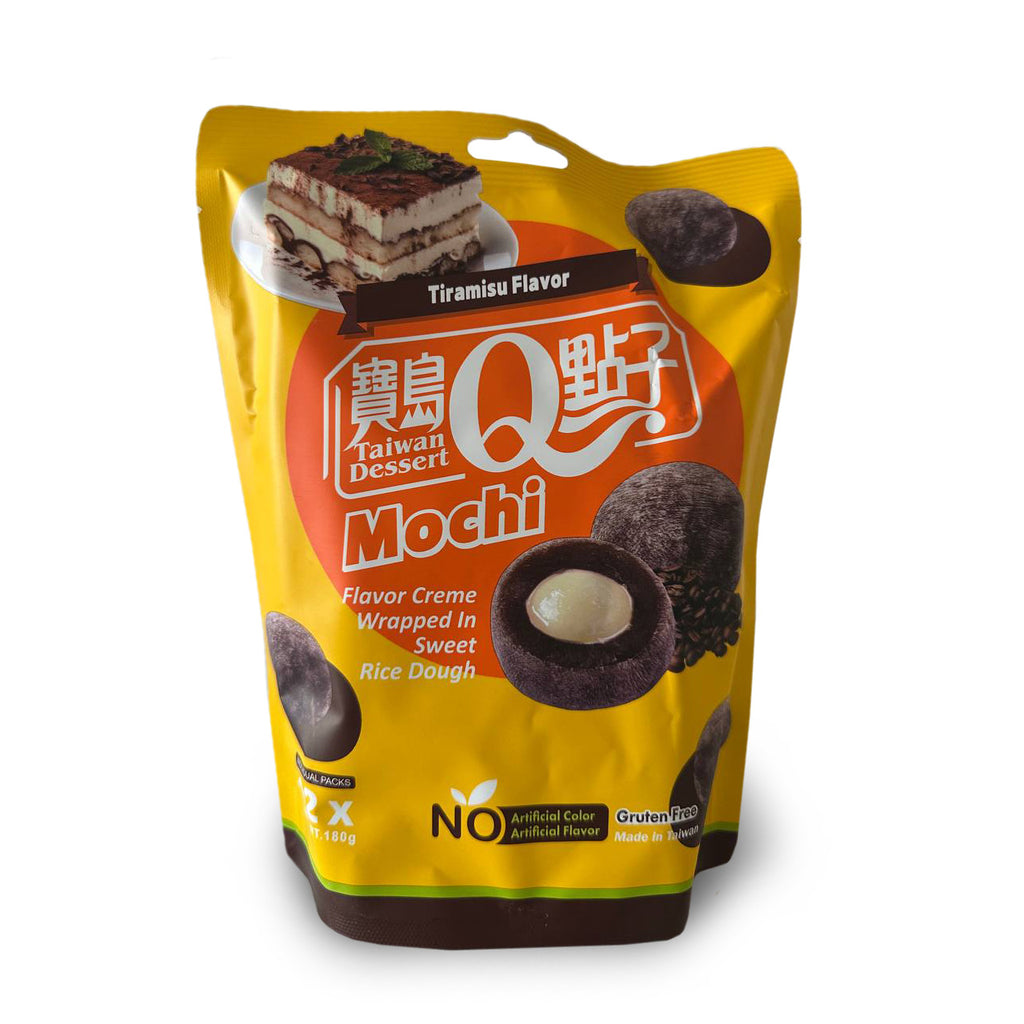 Taiwan Dessert Mochi Tiramisu Geschmack 180g Reiskuchen mit Kakao