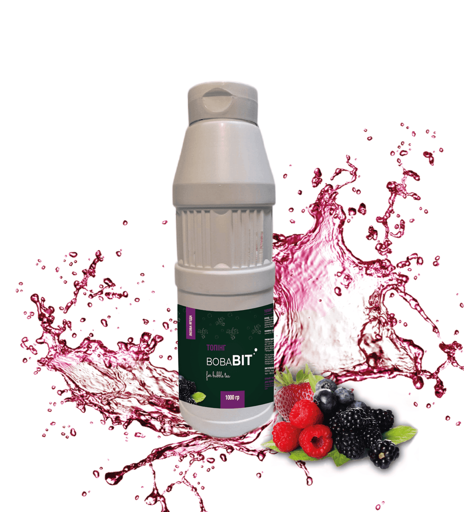 Topping Waldbeeren 1000 g – Fruchtiges Dessert-Topping mit Waldbeergeschmack – BobaBit