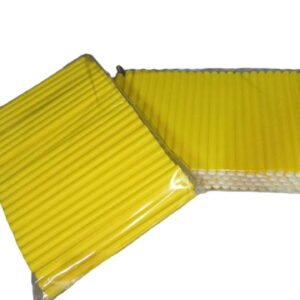 Papiertrinkhalme Gelb 11 mm für Bubble Tea 100 Stück
