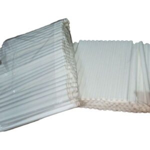 Papiertrinkhalme Weiß 11 mm für Bubble Tea – 100 Stück